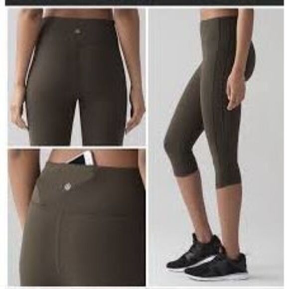 Lululemon Squad Goals Crop 17" Dark Olive
size 6 - Picture 2 of 10